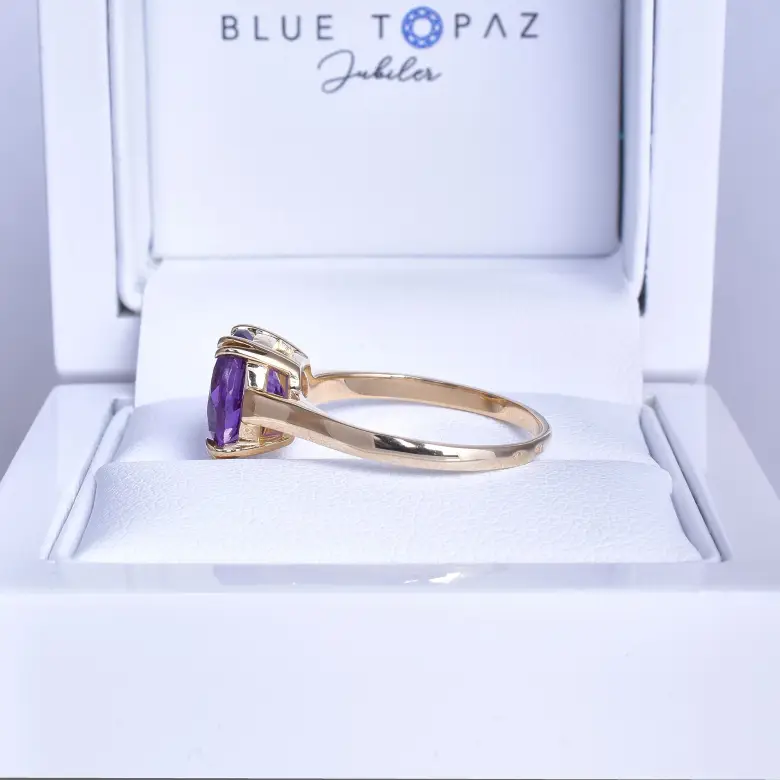 Pierścionek z ametystem naturalnym